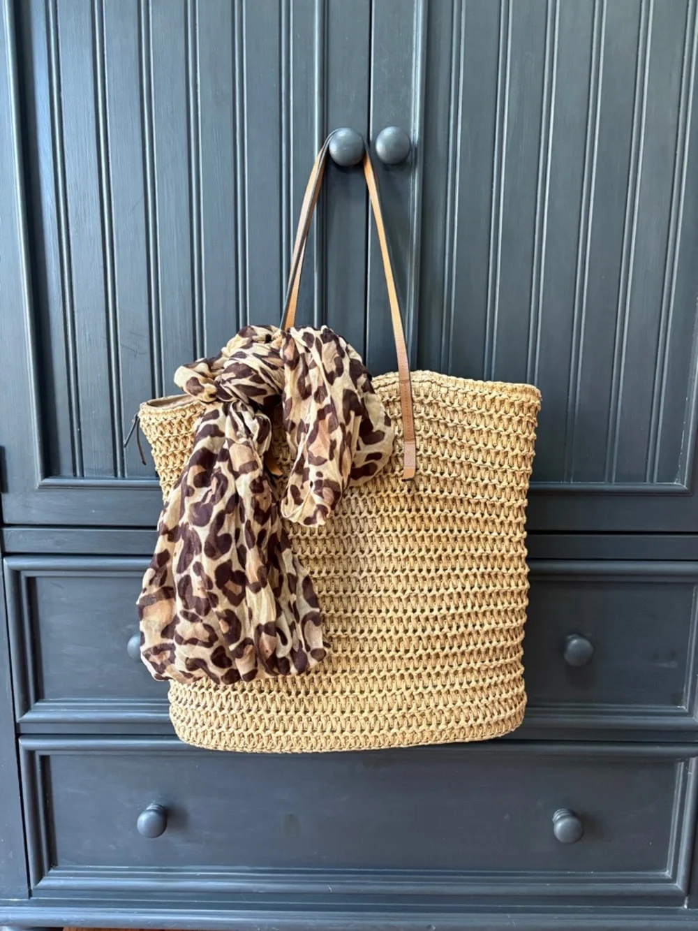 Bundle of Olive Green and Leopard Print Women's Infinity Scarves